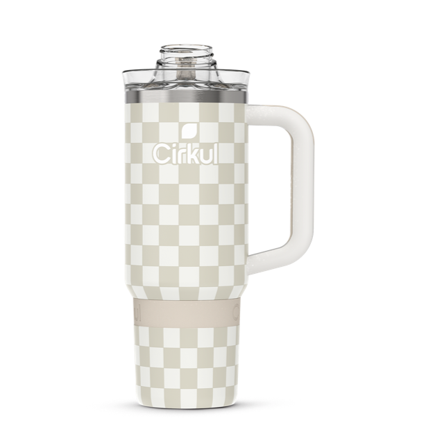 Limited Edition: 30oz. Taupe Tartan Travel StrawSip™ Tumbler FUIQ